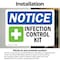 Signmission Infection Control Kit Sign With Symbol, 14 in W x Rectangle, Vinyl Decal OS-2PACK-NS-D-1014-L-13698 - alternate 2